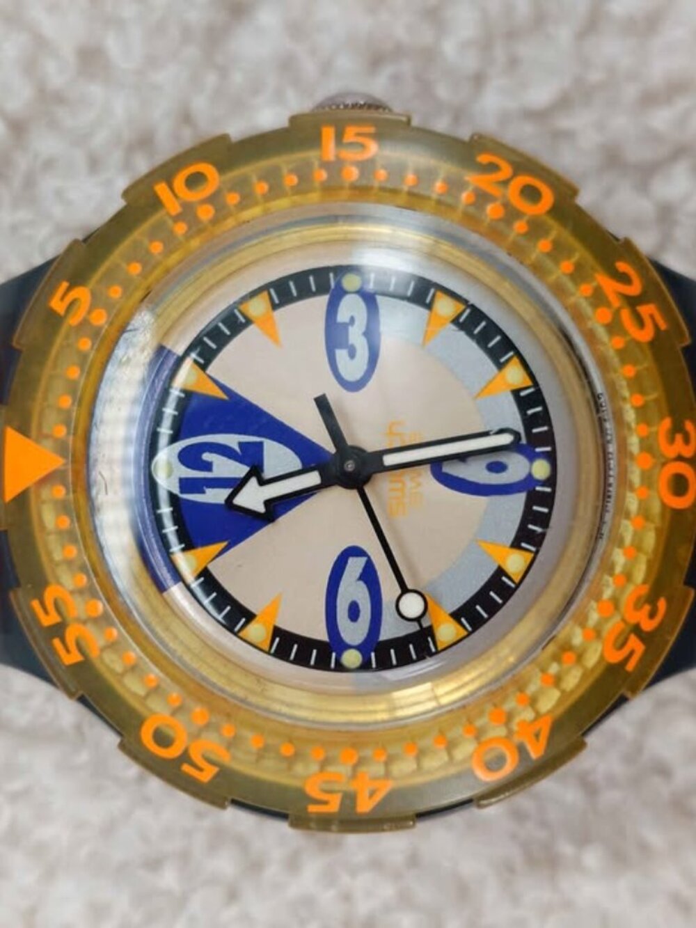 Swatch Men’s Watch Scuba Starflash SDM103 Vintage Diver 200M 38mm New Battery - Picture 5 of 8